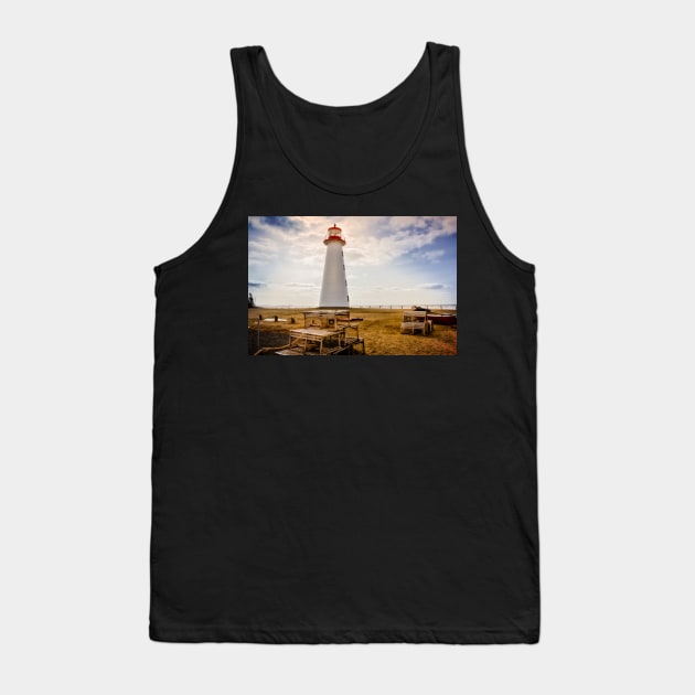 Point Prim Lighthouse P.E.I. Canada 3 Tank Top by Robert Alsop